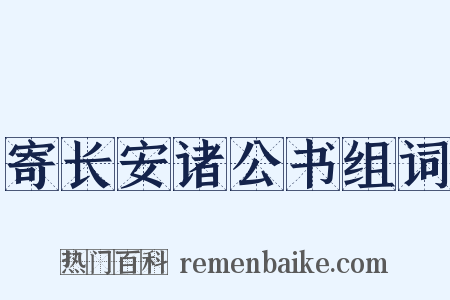 寄长安诸公书组词是什么意思的图片